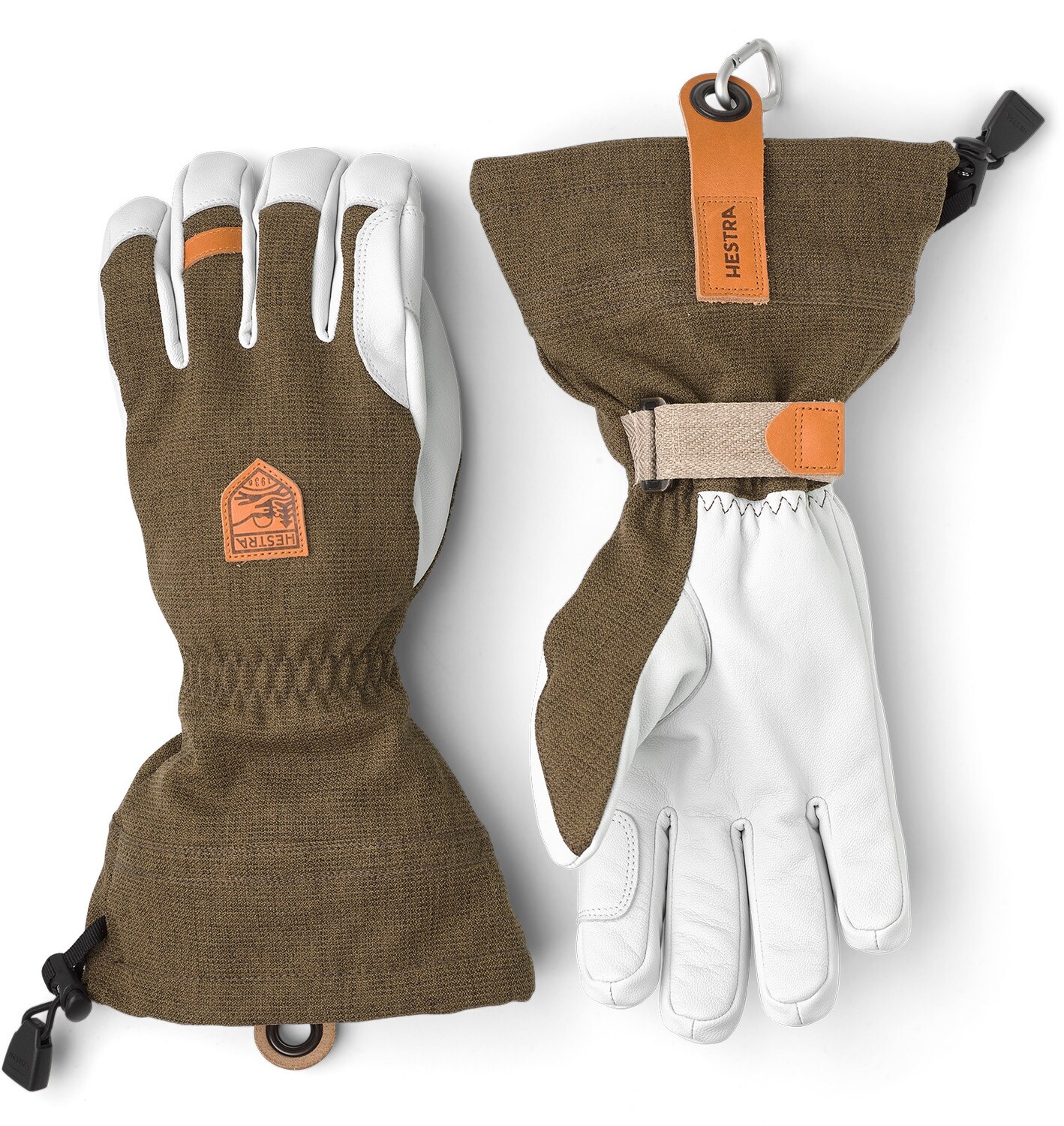 

Армейские кожаные патрульные изолированные перчатки Hestra Gloves, зеленый