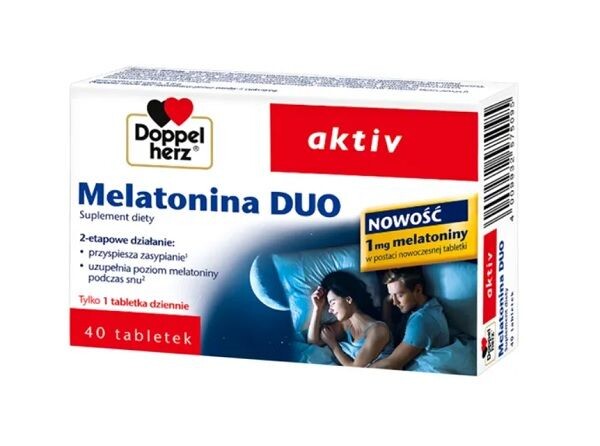 

Doppelherz Aktiv Melatonina Duoуспокаивающее и снотворное, 40 шт.