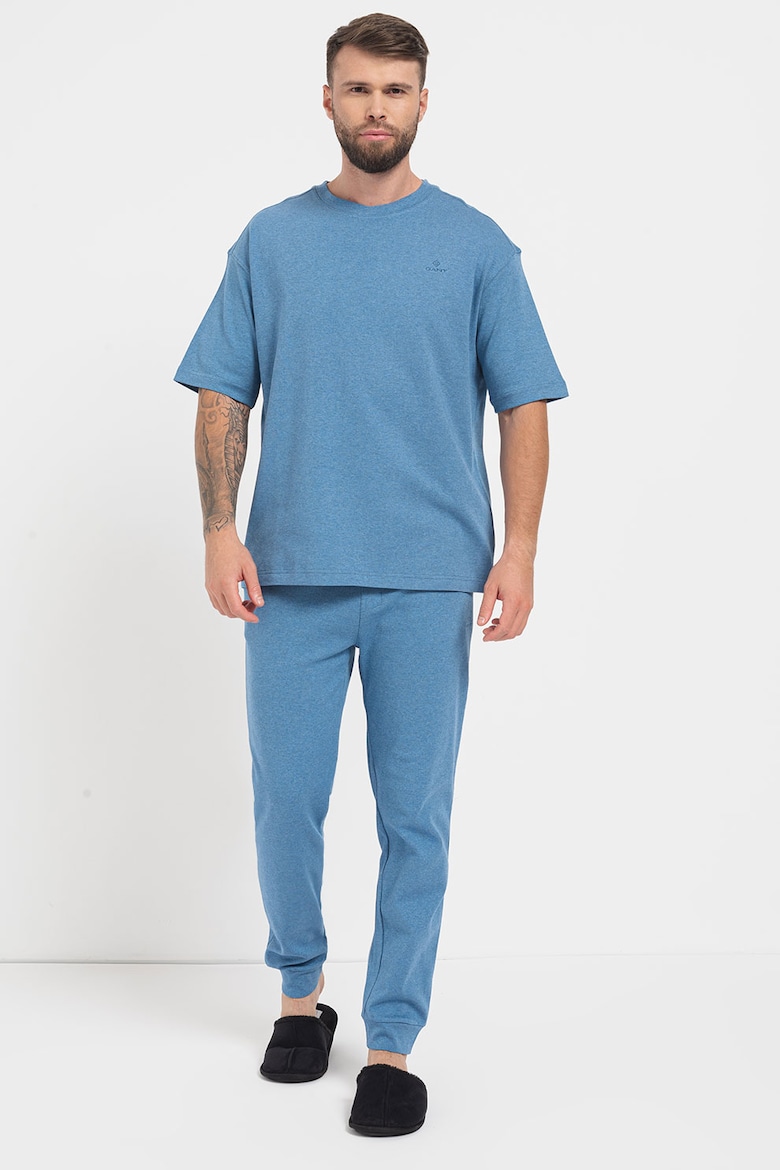 Хлопковая пижама с заниженными рукавами Gant, синий