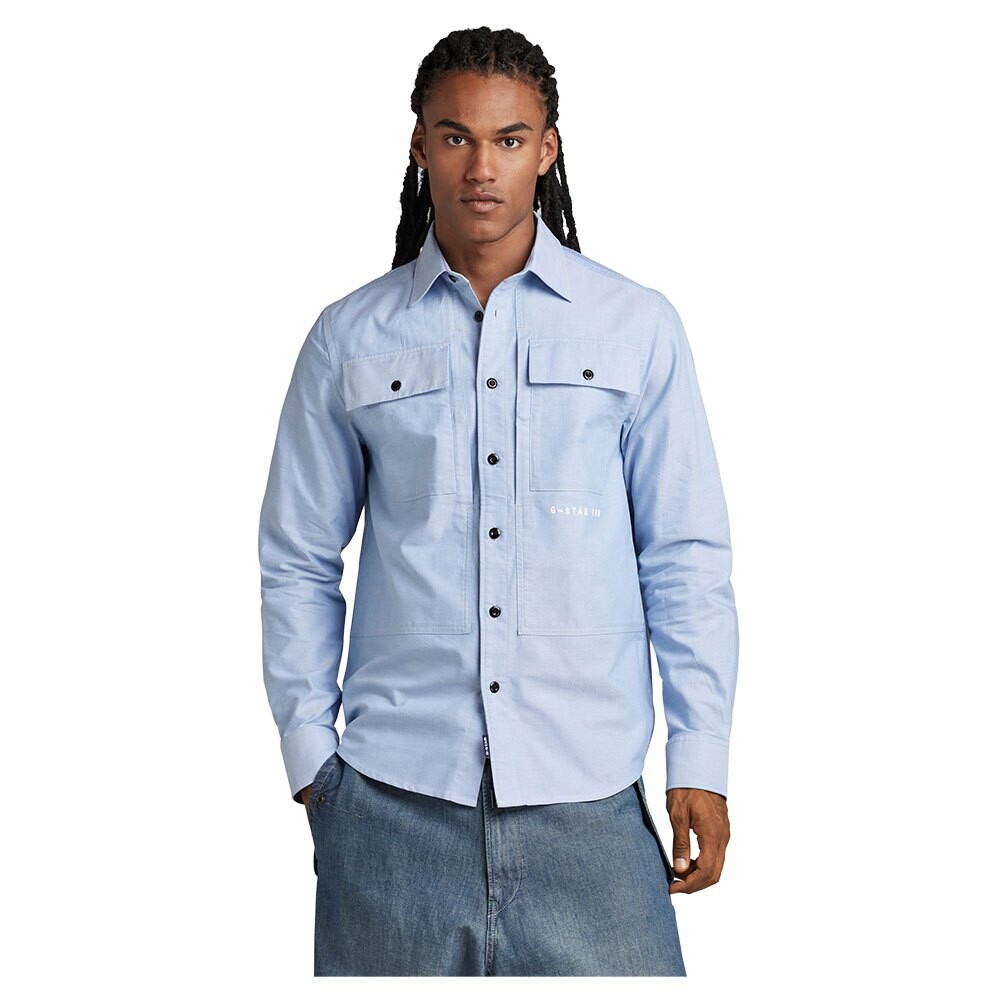 

Рубашка с длинным рукавом G-Star Panel Cargo Regular Fit, синий