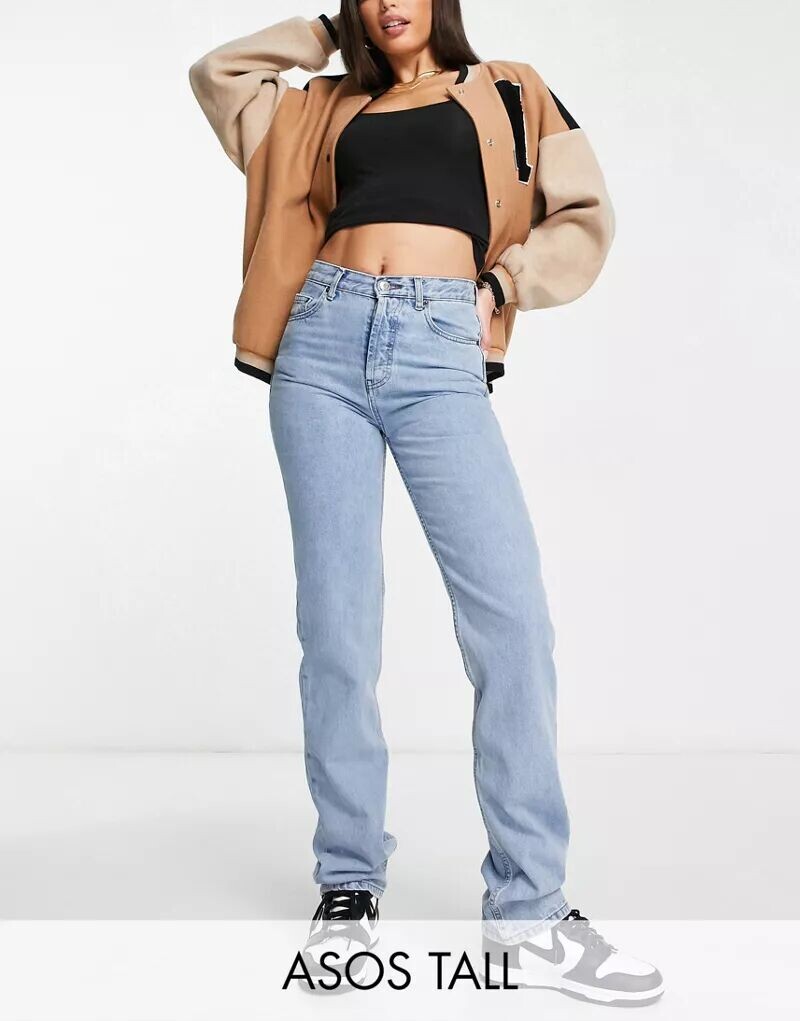 

Винтажные светлые джинсы прямого кроя ASOS DESIGN 90s Tall