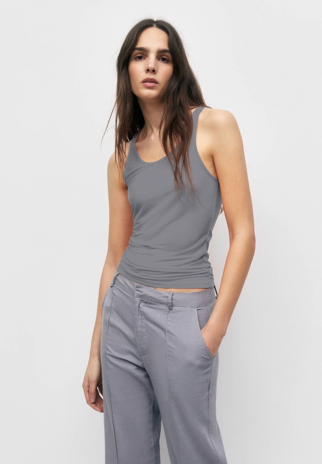 

Топ PULL&BEAR, светло-серый