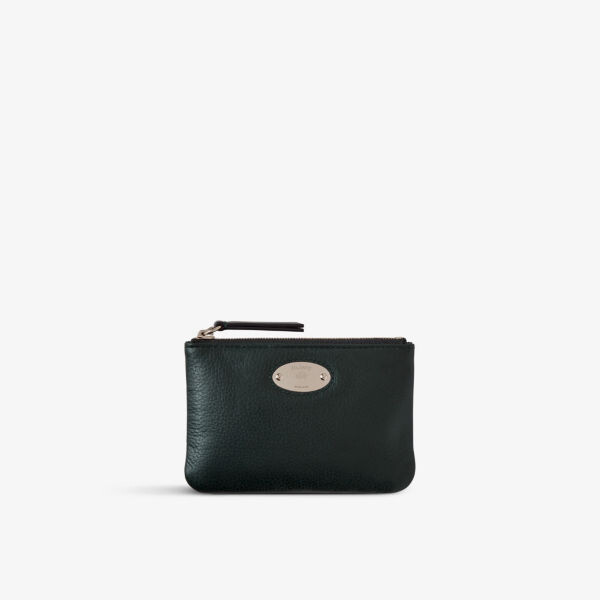 

Маленький кожаный кошелек для монет с логотипом-пластикой Mulberry, зеленый