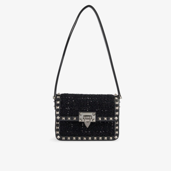 

Кожаная сумка через плечо Rockstud Valentino Garavani, цвет nero