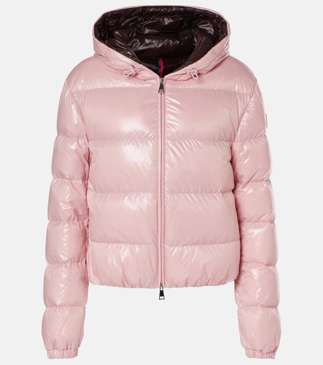 

Пуховик Bayard Moncler, цвет pink/brown