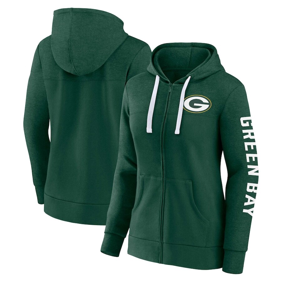 

Толстовка на молнии Fanatics Branded Green Bay Packers, зеленый