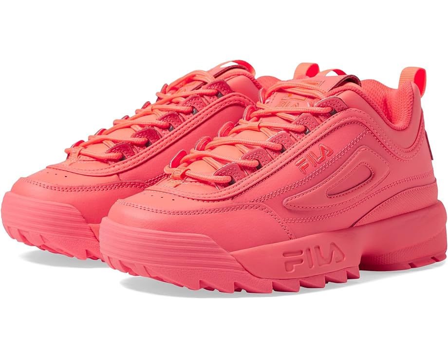 fiery love Кроссовки Fila Disruptor II Premium Fashion Sneaker, цвет Fiery Coral/Fiery Coral/Fiery Coral
