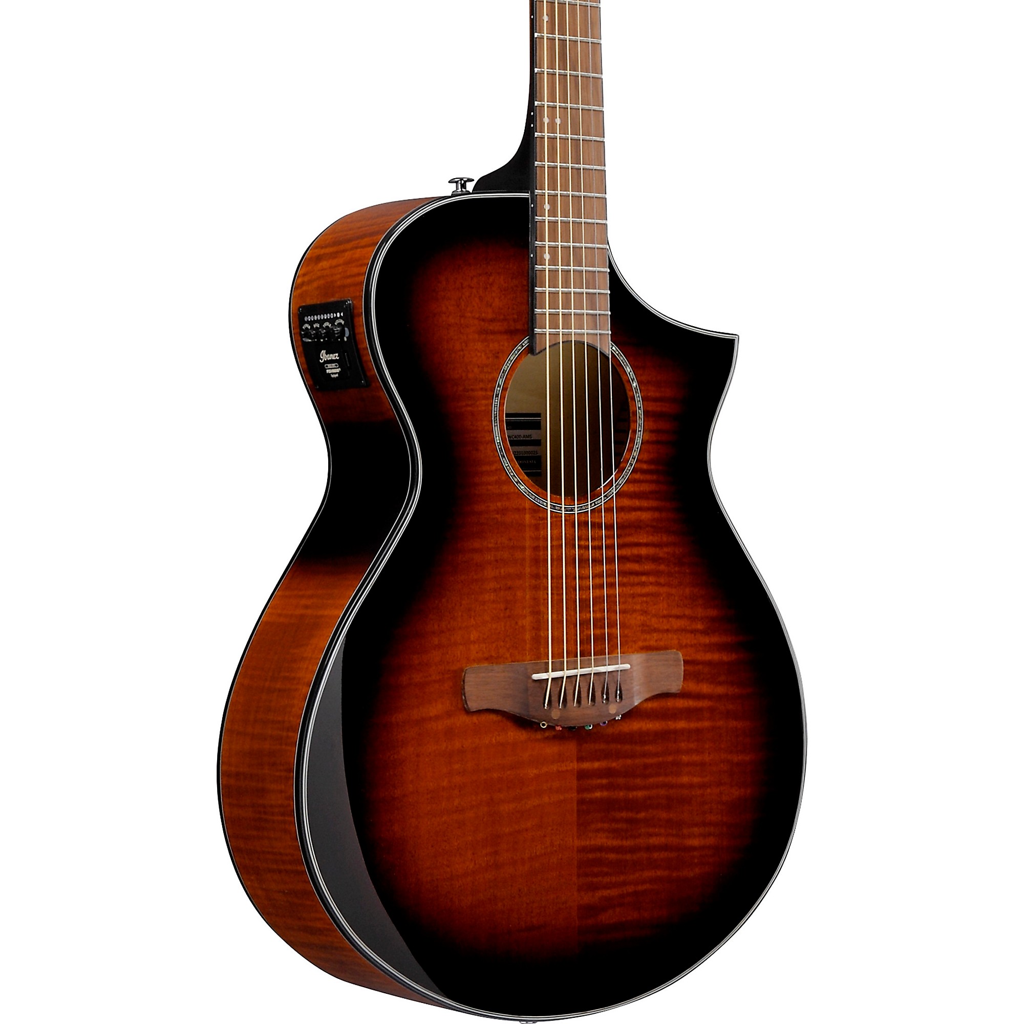 Акустически-электрическая гитара Ibanez AEWC400 Comfort Amber Sunburst