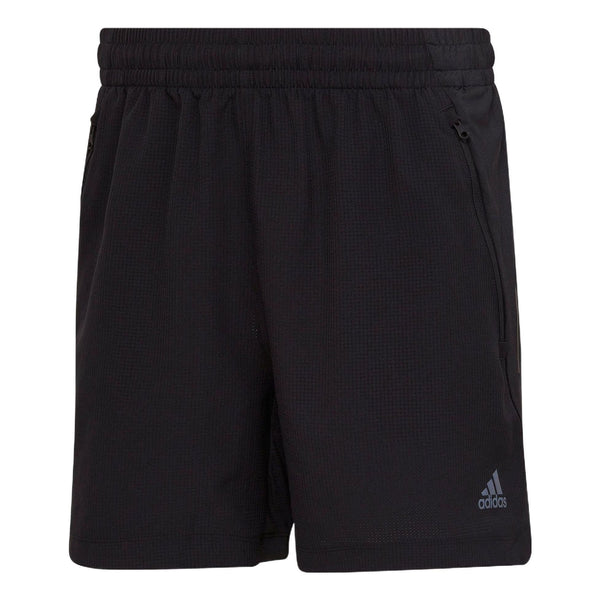 Шорты Men's adidas Solid Color Logo Printing Elastic Waistband Gym Shorts Black, черный