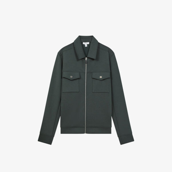 

Короткая куртка Medina классического кроя из эластичной ткани Reiss, зеленый