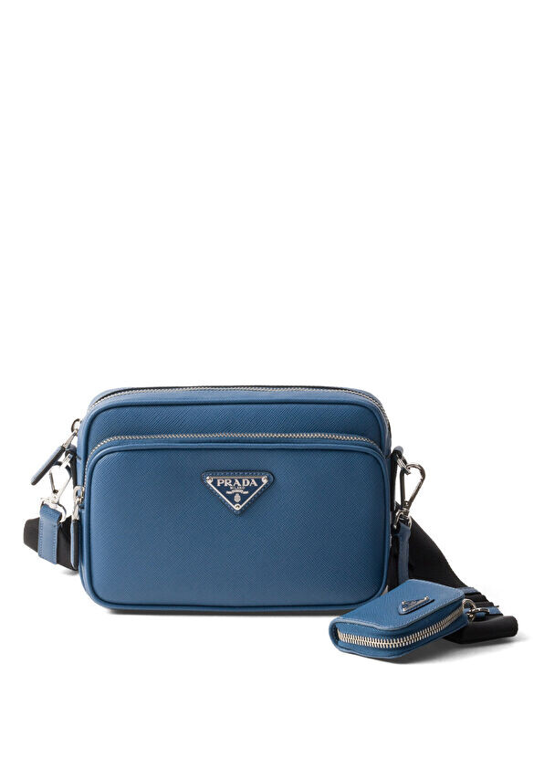 

Сумка на плечо из сафьяновой кожи Prada, синий