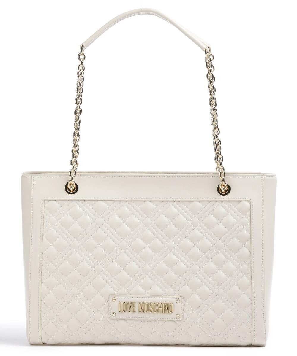 

Стеганый шопер из искусственной кожи Love Moschino, белый