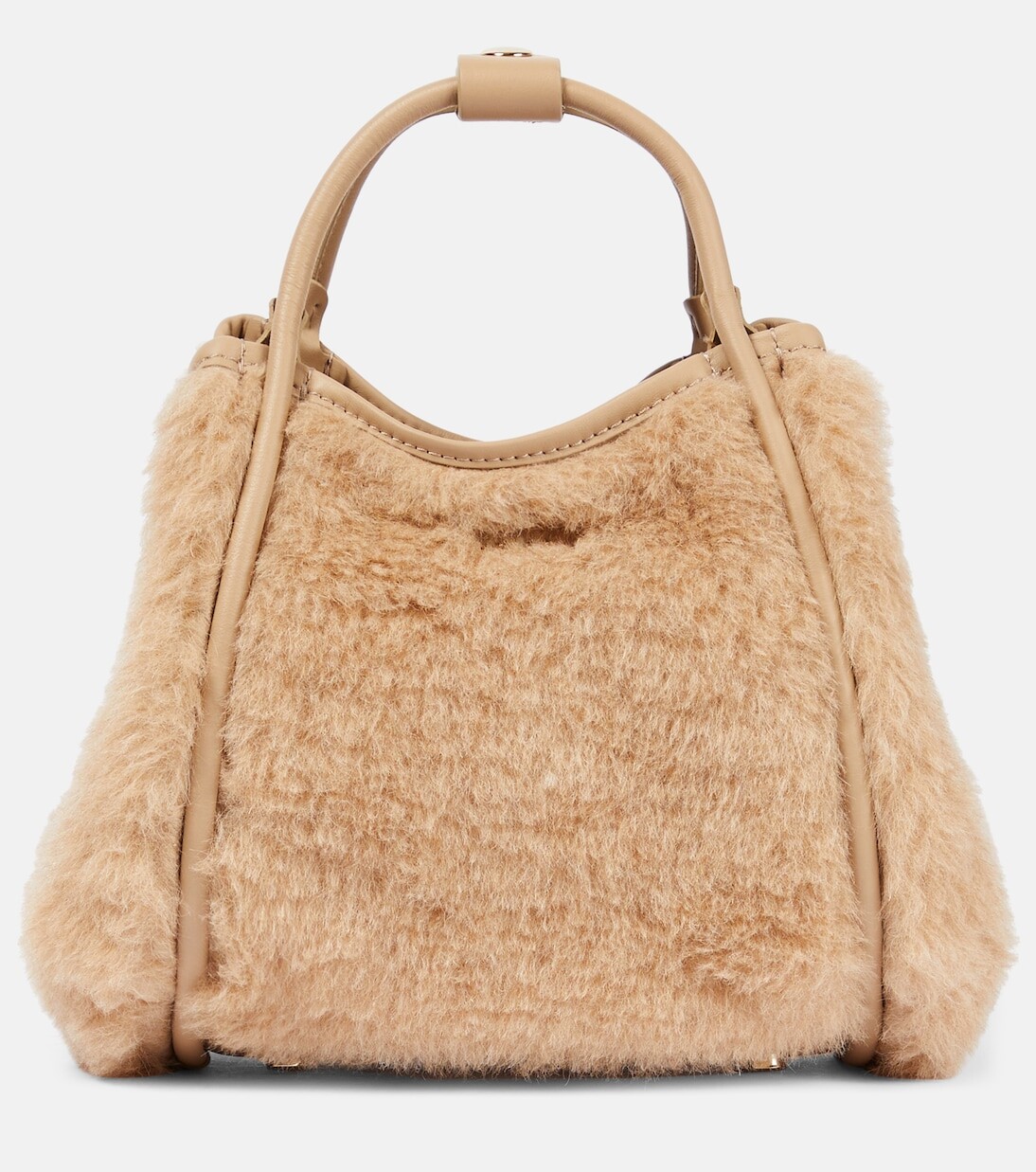 

Миниатюрная сумка-тоут marine в стиле тедди Max Mara, коричневый