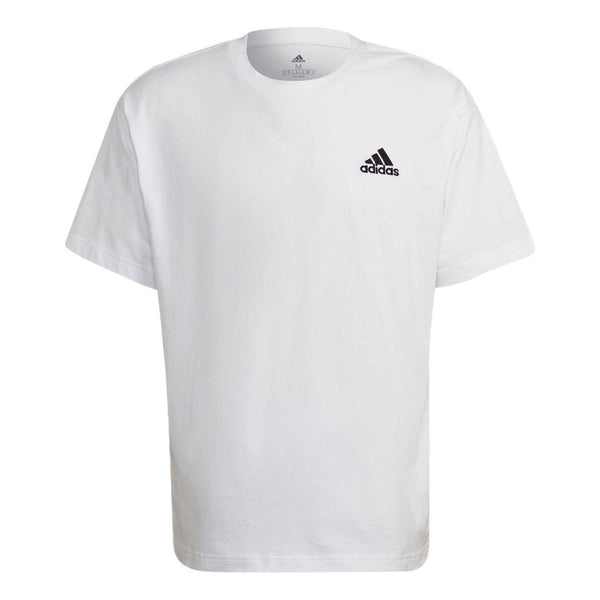 Футболка adidas Logo Solid Color Round Neck Loose Short Sleeve Couple Style White, мультиколор
