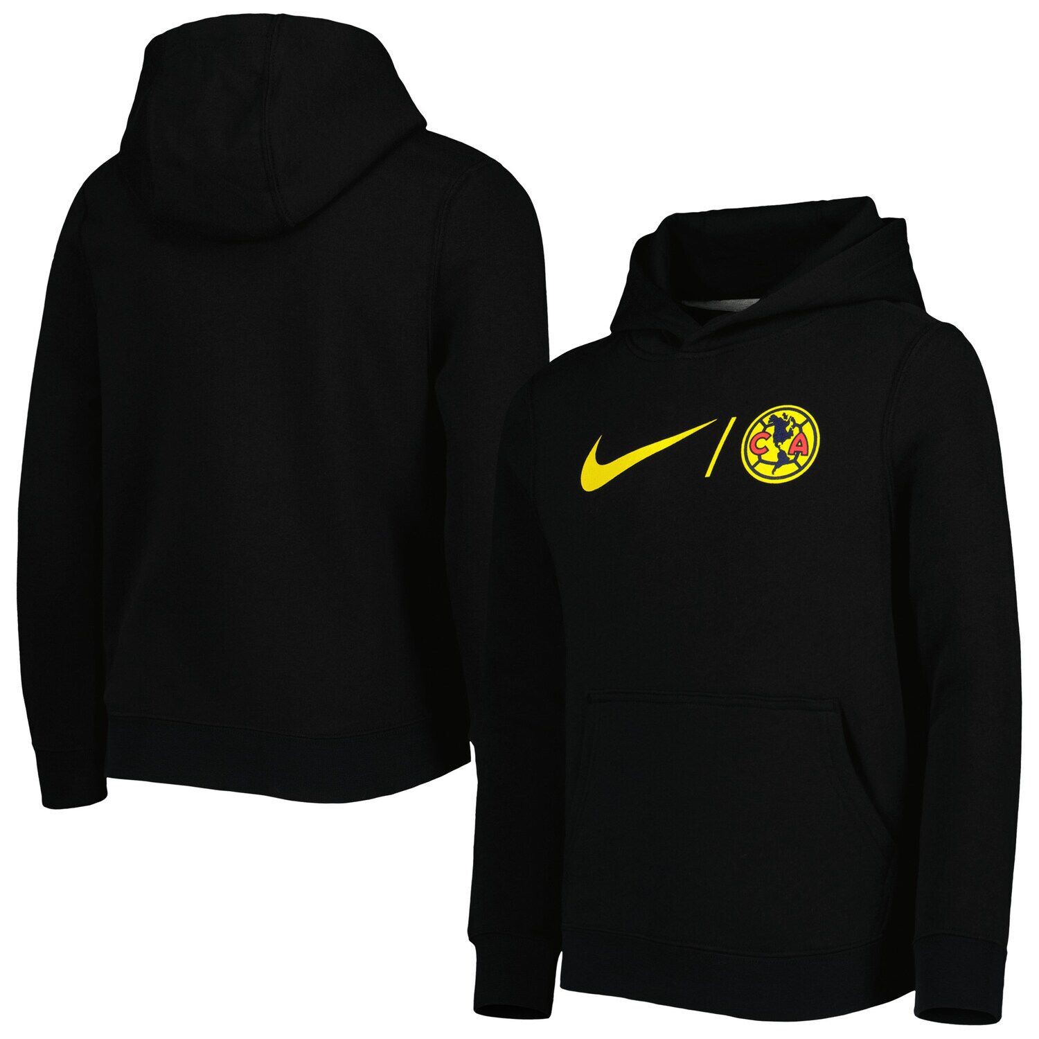 

Молодежный флисовый пуловер с капюшоном Nike Black Club America Lockup Club Nike