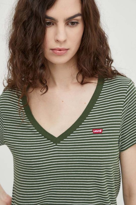 

Хлопковая футболка Levi's, зеленый