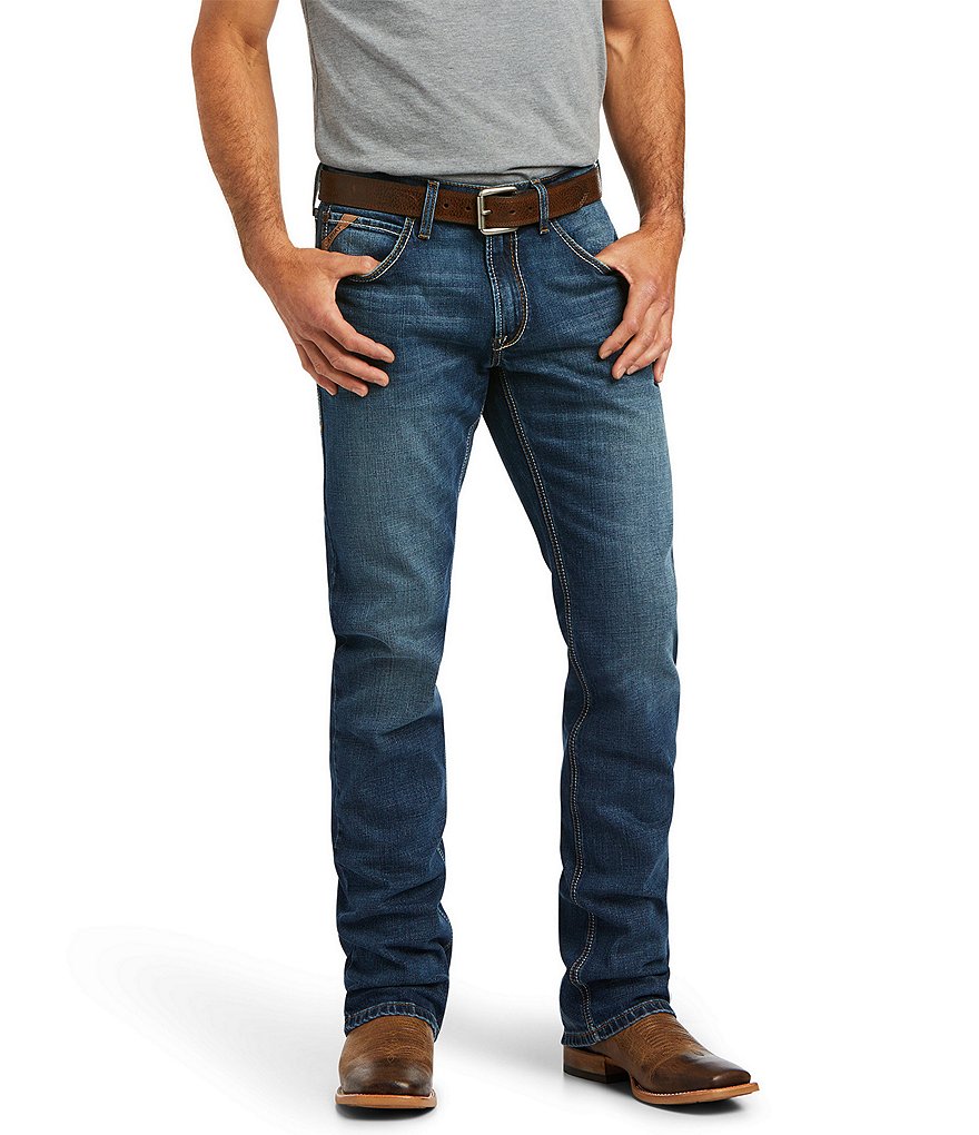 Прямые эластичные джинсы Ariat Big & Tall M5 Madera, штабелируемые прямые брюки, синий