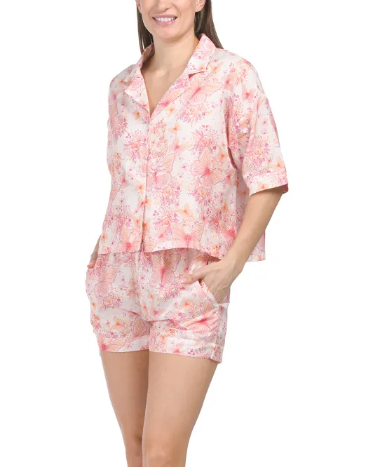 

Роскошный пижамный комплект Butterfly Boxer Papinelle, розовый