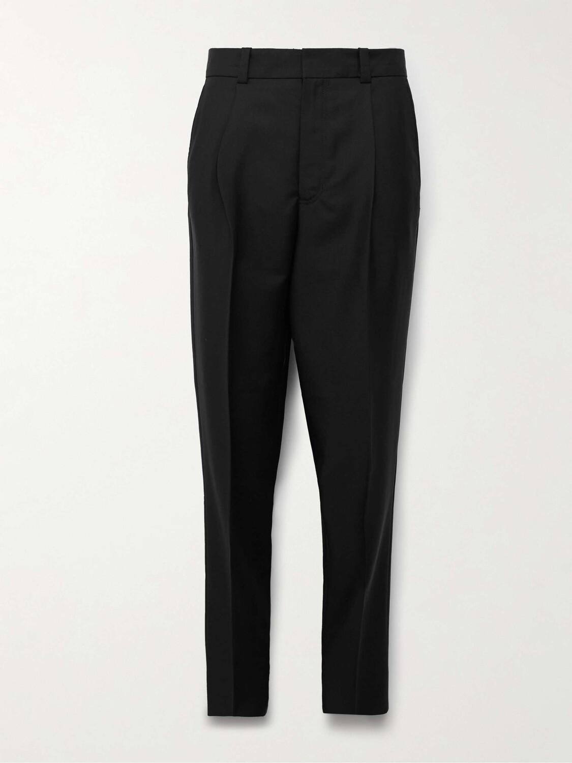 

Брюки Porter Slim Fit из шерсти и мохера со складками ACNE STUDIOS, черный