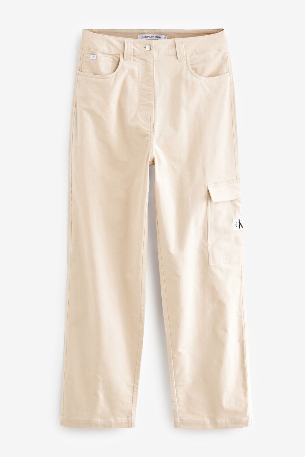 

Вельветовые джинсы с завышенной талией Calvin Klein Calvin Klein Jeans, бежевый