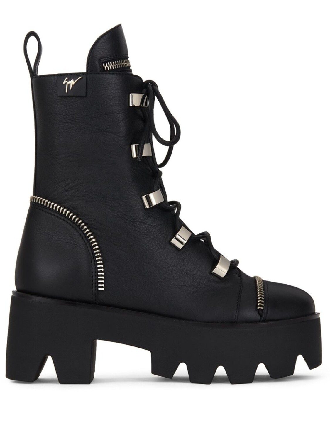 

Giuseppe Zanotti ботинки в стиле милитари на массивной подошве, черный