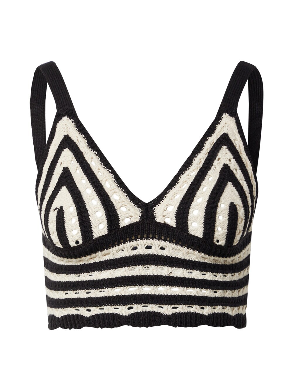 

Вязаный топ Gina Tricot Ellie, черный