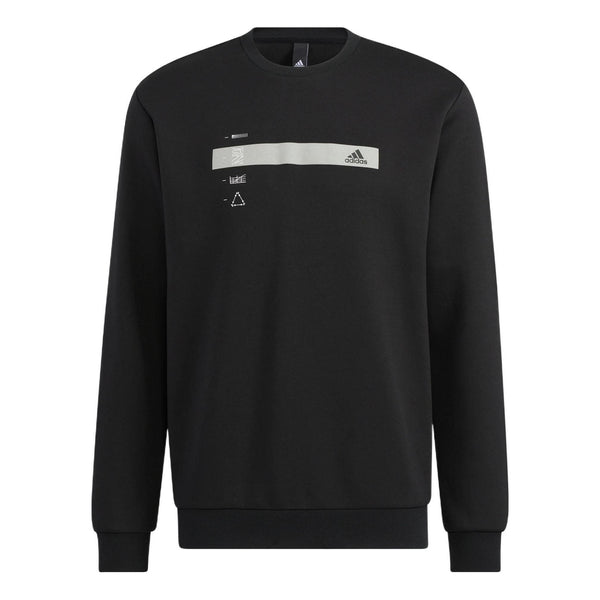 Толстовка Adidas Classic Gfx Crew Sweatshirt 'Black', черный