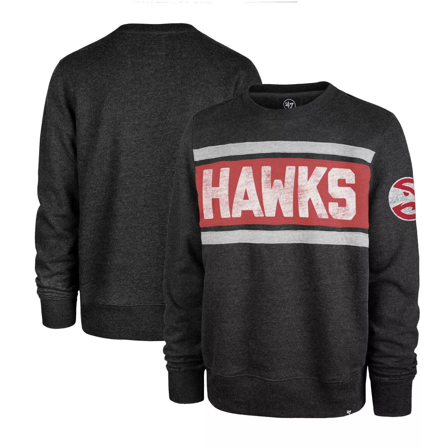 

Мужской пуловер '47 Heather Black Atlanta Hawks Tribeca Emerson