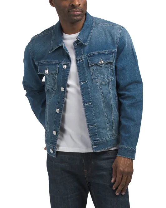 

Джинсовая куртка дальнобойщика True Religion, цвет Medium Flake