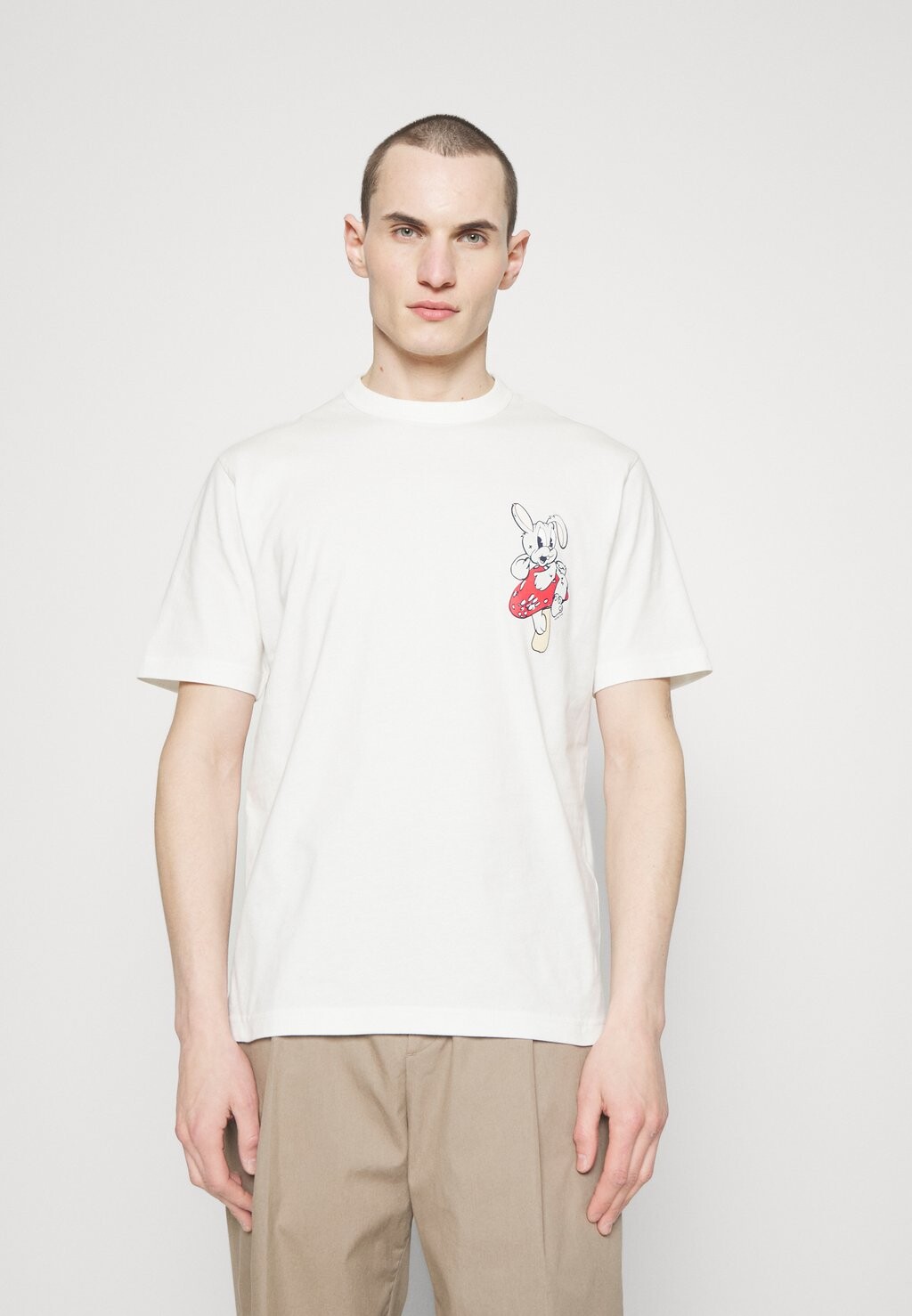 

Футболка с принтом PS Paul Smith, молочный, Серый