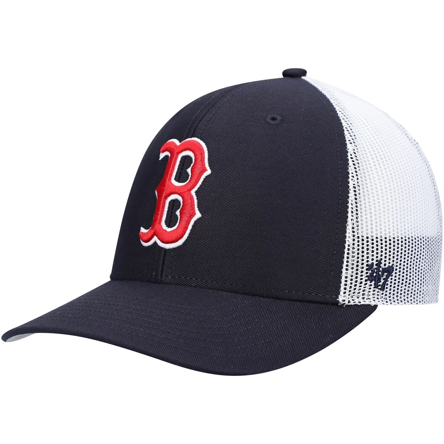 

Мужская темно-синяя/белая кепка Boston Red Sox Primary Logo '47 Trucker Snapback
