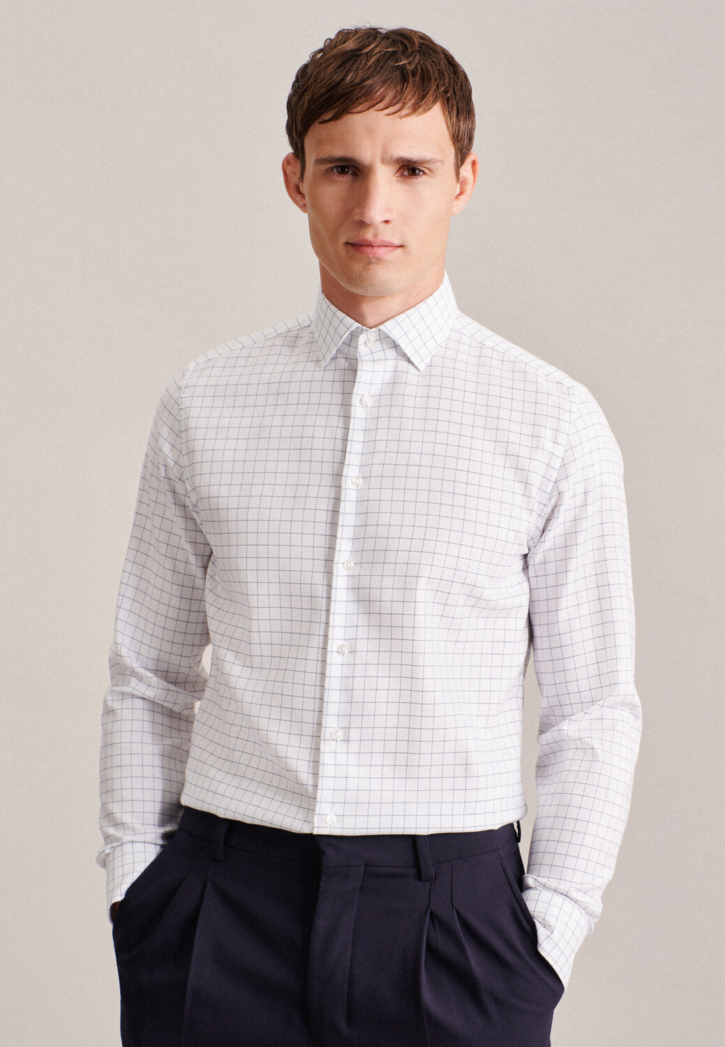 

Рубашка Seidensticker Business Slim, цвет Mittelblau