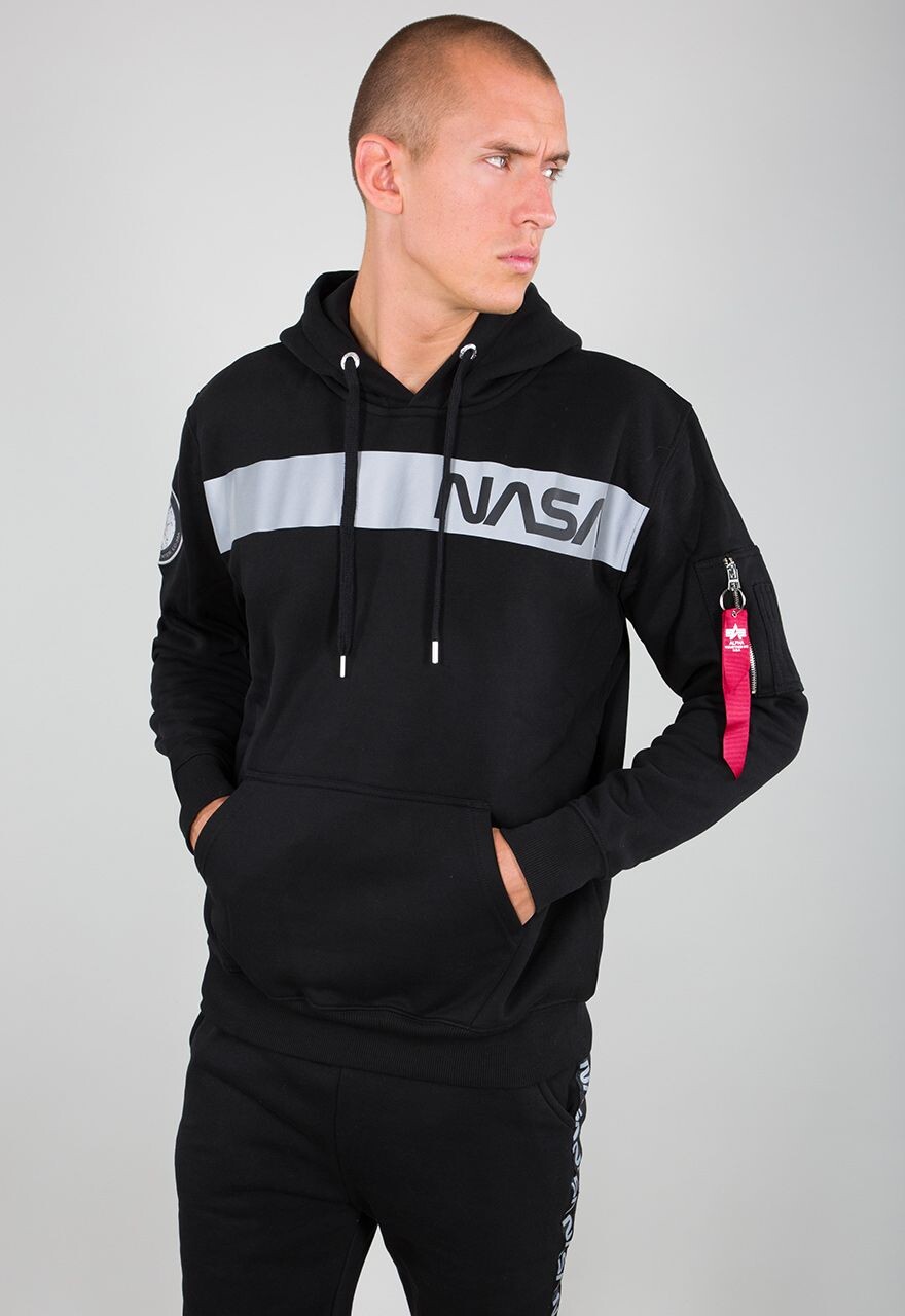 

Толстовка Alpha Industries Hoodie Nasa Rs Hoody, черный