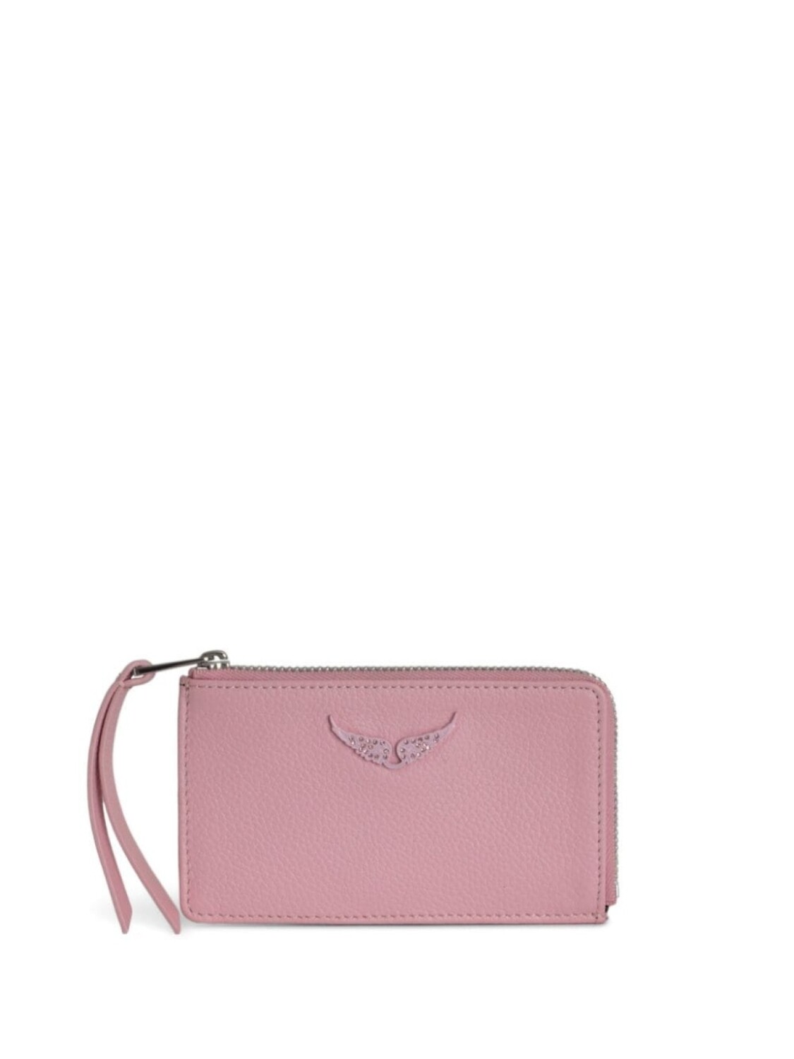 

Zadig&Voltaire кожаный держатель карт с бляшкой Wings, розовый