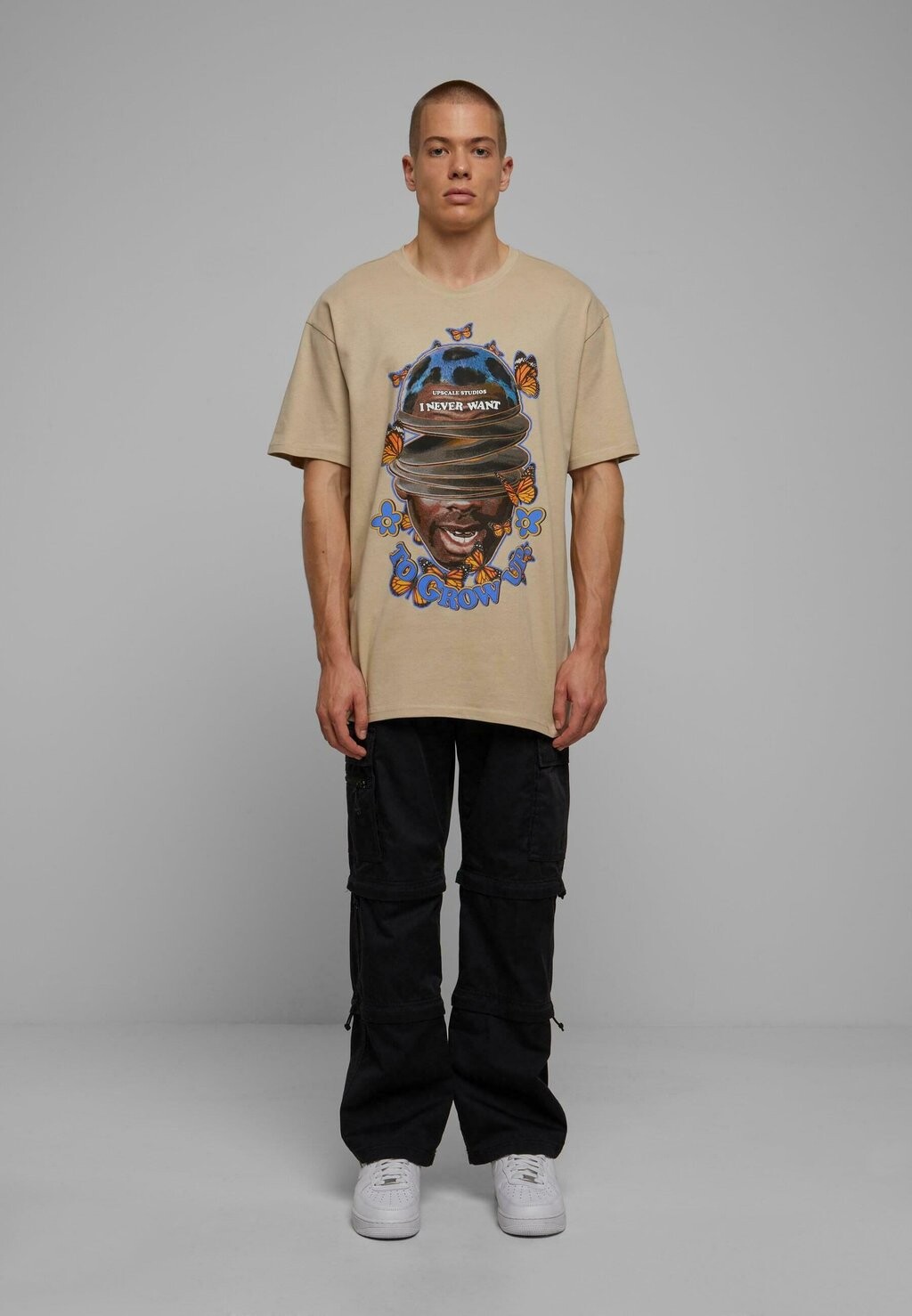 

Футболка с принтом Unisex Grow Up Upscale by Mister Tee, песочный