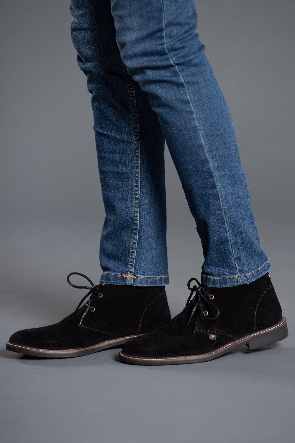 Замшевые ботинки дезерты 'Briggs' Farah Footwear, черный замшевые ботинки дезерты clarks цвет brown suede