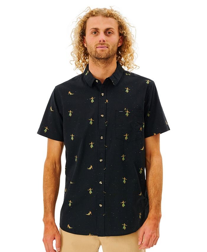 

Мужская рубашка с коротким рукавом Hula Breach Rip Curl, черный