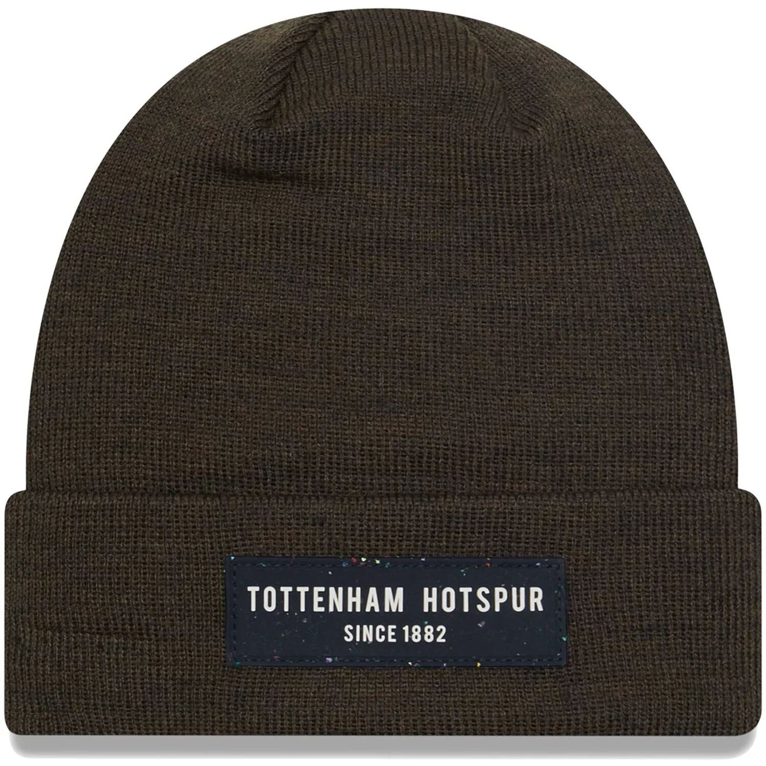 

Мужская коричневая вязаная шапка New Era Tottenham Hotspur Polyana с манжетами