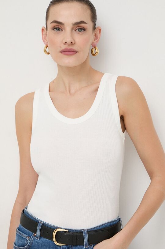 

Хлопковый топ Weekend Max Mara, бежевый