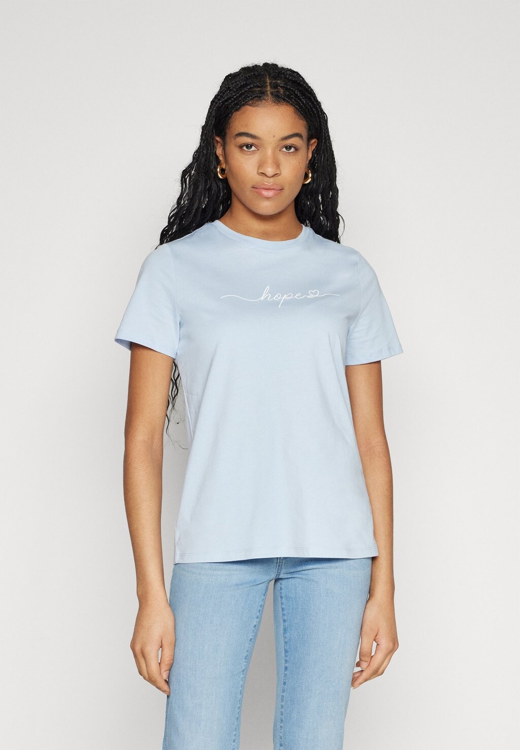 

Футболка с принтом Vipure VILA, цвет kentucky blue print/bright white