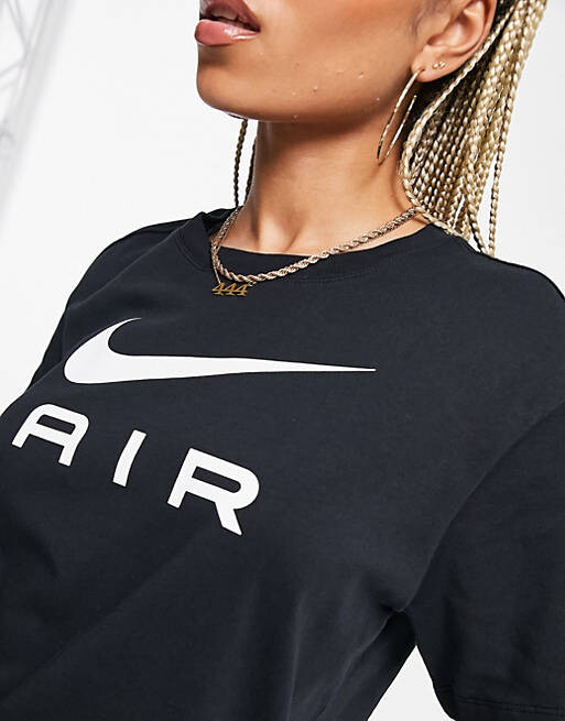 

Черная футболка бойфренда Nike Air, Черный