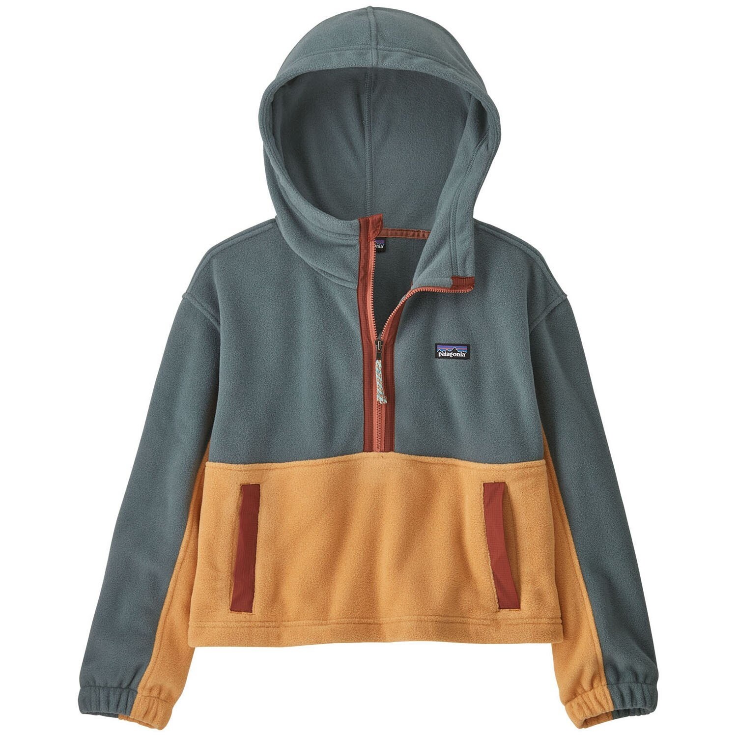 

Пуловер Patagonia Microdini Cropped Hoodie Fleece, цвет Nouveau Green