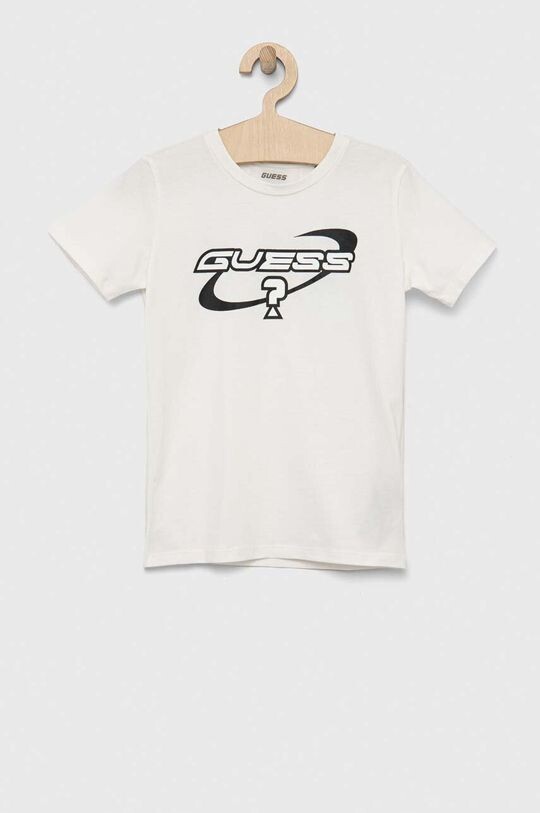 

Хлопковая футболка для детей Guess, белый