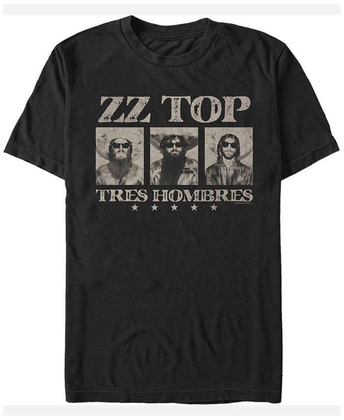 Мужская футболка ZZ Top Tres Hombres Most Wanted Portraits с коротким рукавом Fifth Sun, черный