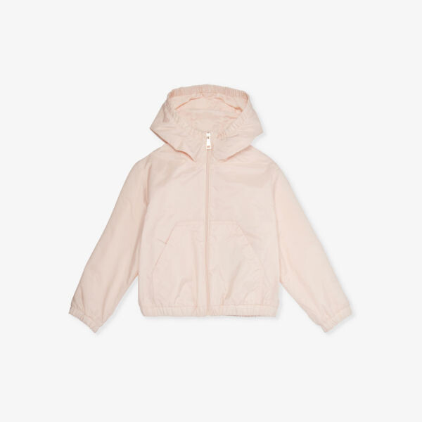 

Куртка-ракушка с брендовой аппликацией прага 4-14 лет Moncler, розовый