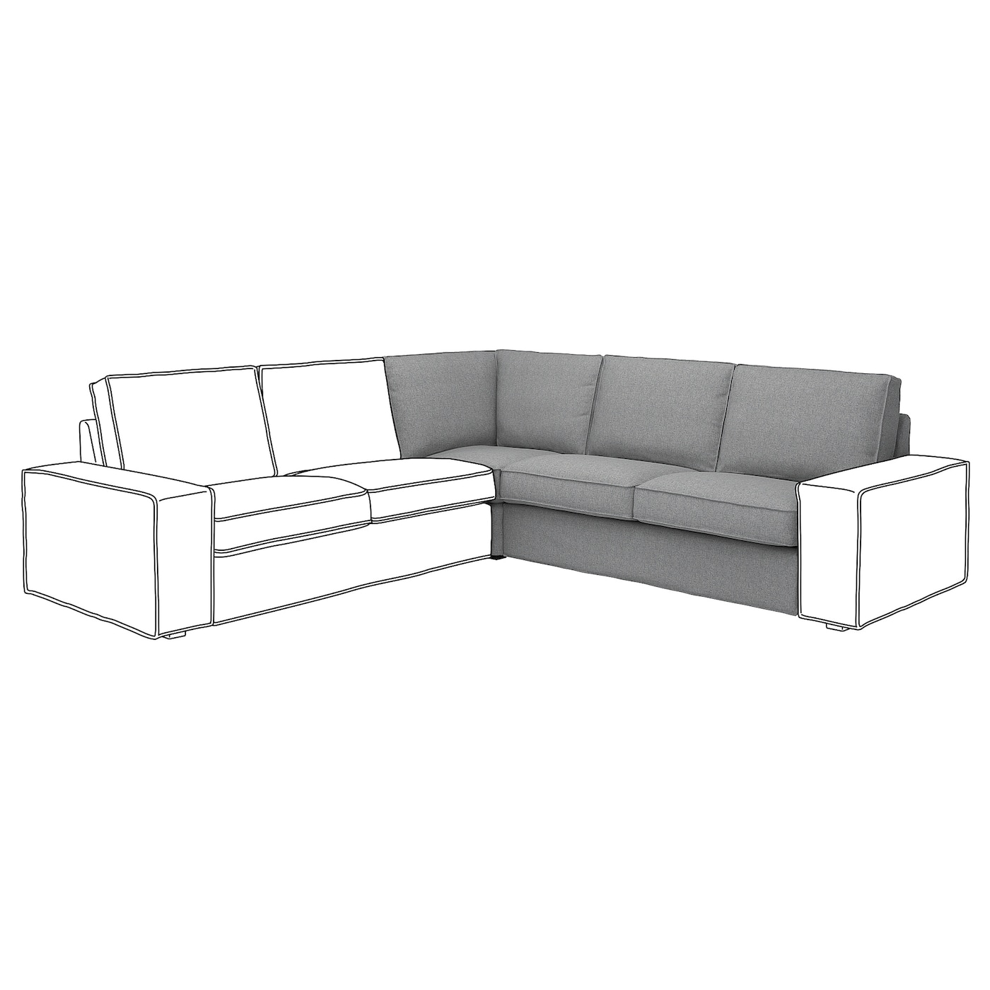 КИВИК Угловой шкаф, Тибблби бежевый/серый KIVIK IKEA плюшевые эластичные чехол для диванной подушки однотонный секционный угловой чехол для дивана плотный чехол для дивана дивана сиденья п