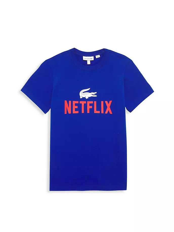 

Детская футболка Netflix 360 Lacoste, цвет cobalt