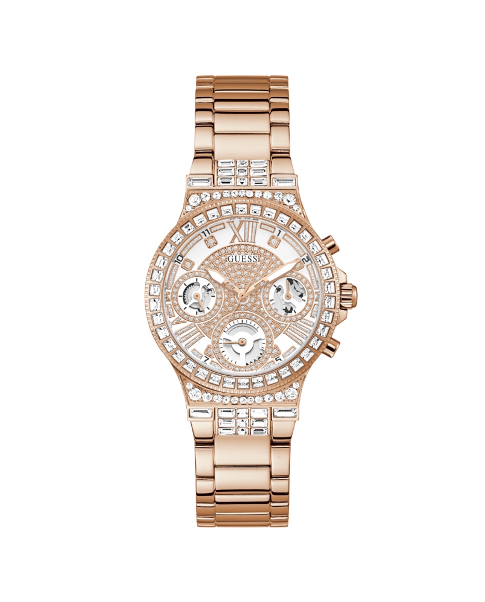 Женские часы Moonlight GW0320L3 из силикона и ремешком из розового золота Guess, золотой