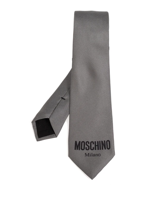 

Шелковый галстук Moschino, серый