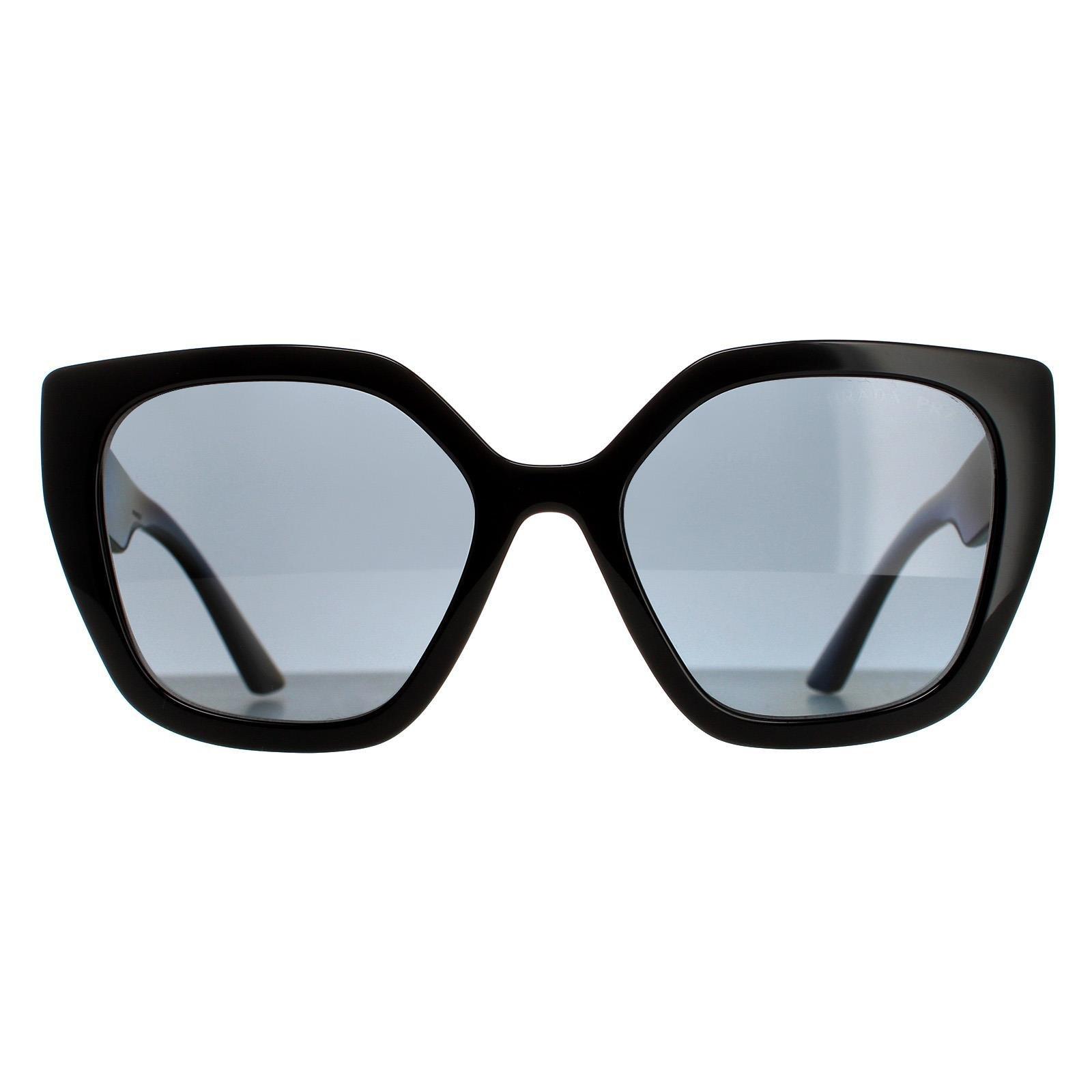 Прямоугольные черные серые поляризованные солнцезащитные очки PR24XS Prada, черный